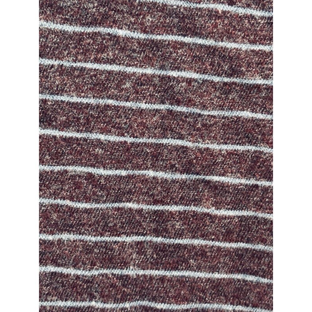 Faherty Brand Men's Large Maroon Blue Striped Cotton Long Sleeve 1/4 Button Polo - Picture 10 of 13